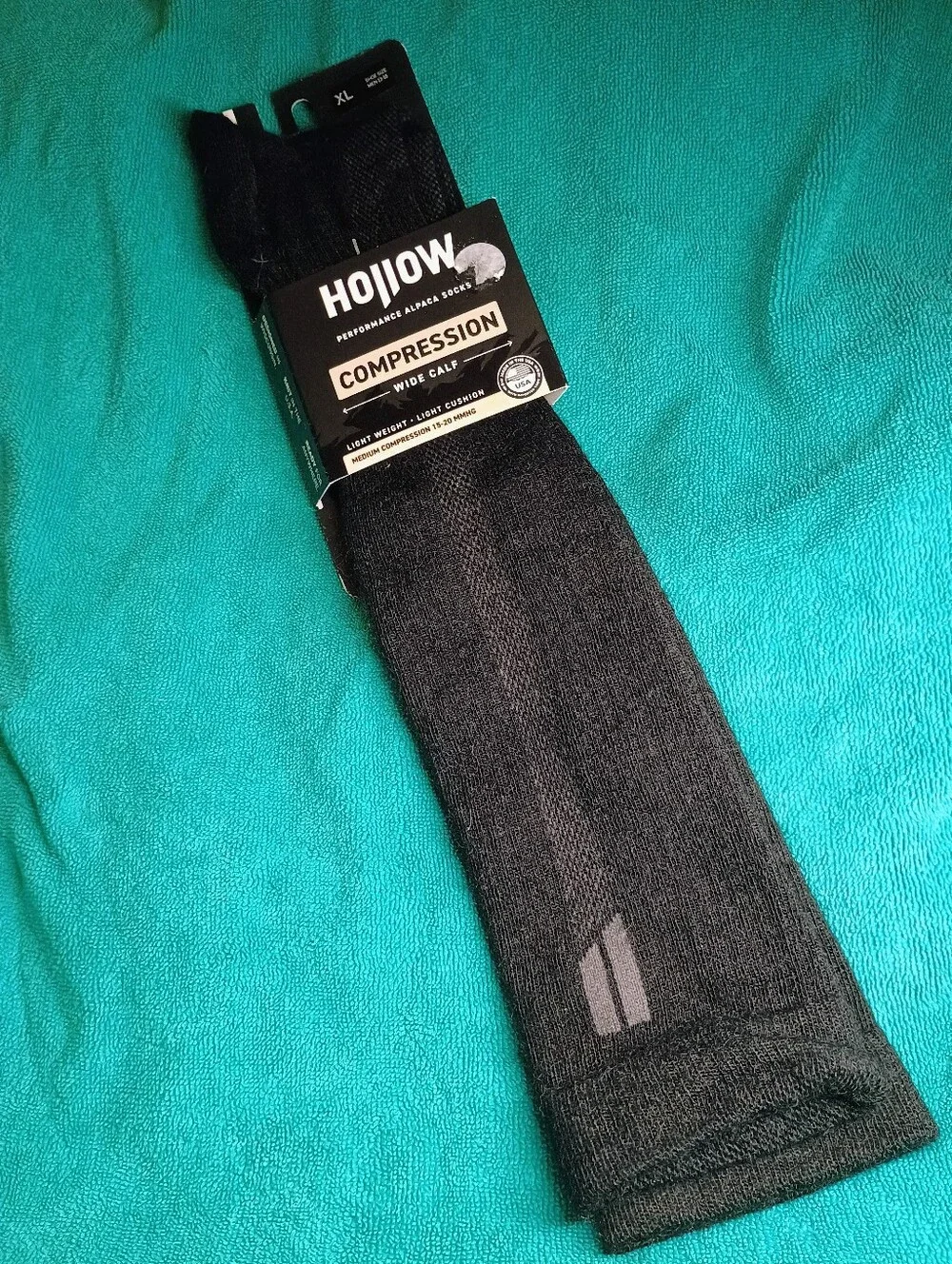 Hollow Brand Performance Alpaca Compression Socks - Black XL
